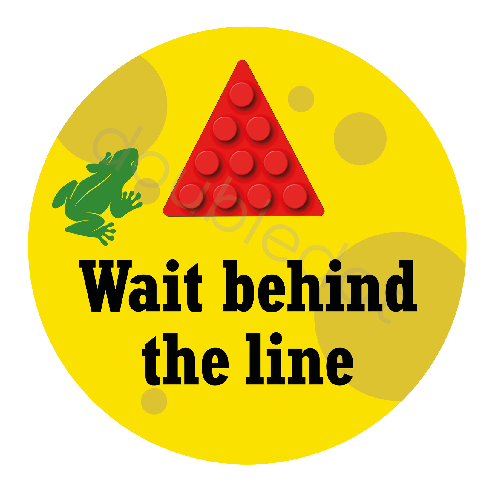 Wait behind the line School Sign (SC12)